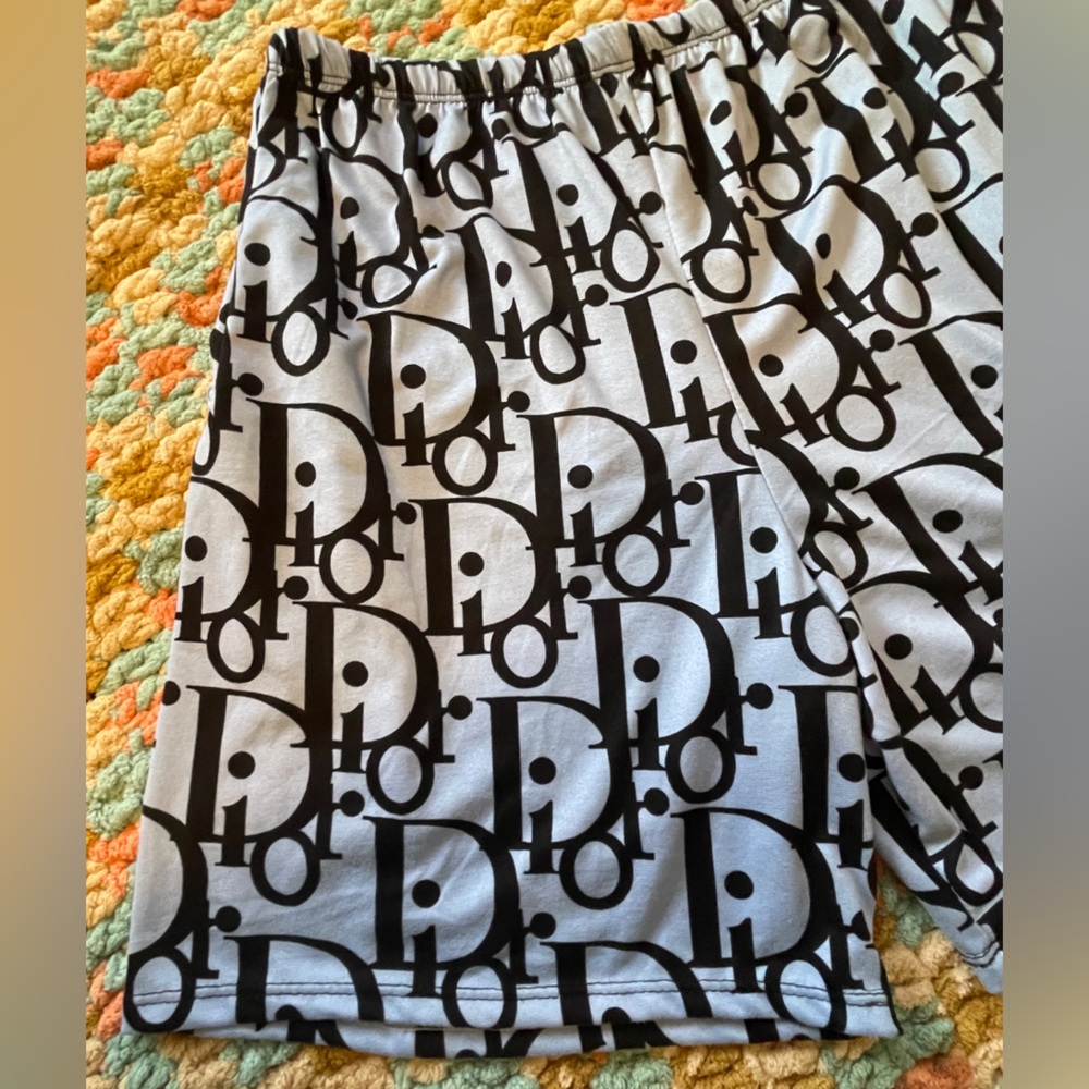 Dior Logo Mens Light Blue Lounge Shorts With Pockets Size Small - Picture 2 of 8